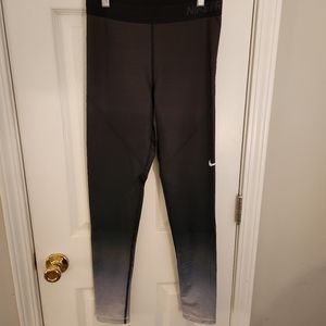 Nike Black and Gray Ombre Leggings